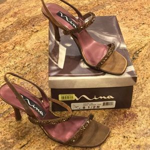 Nina Vovan Bronze Heels